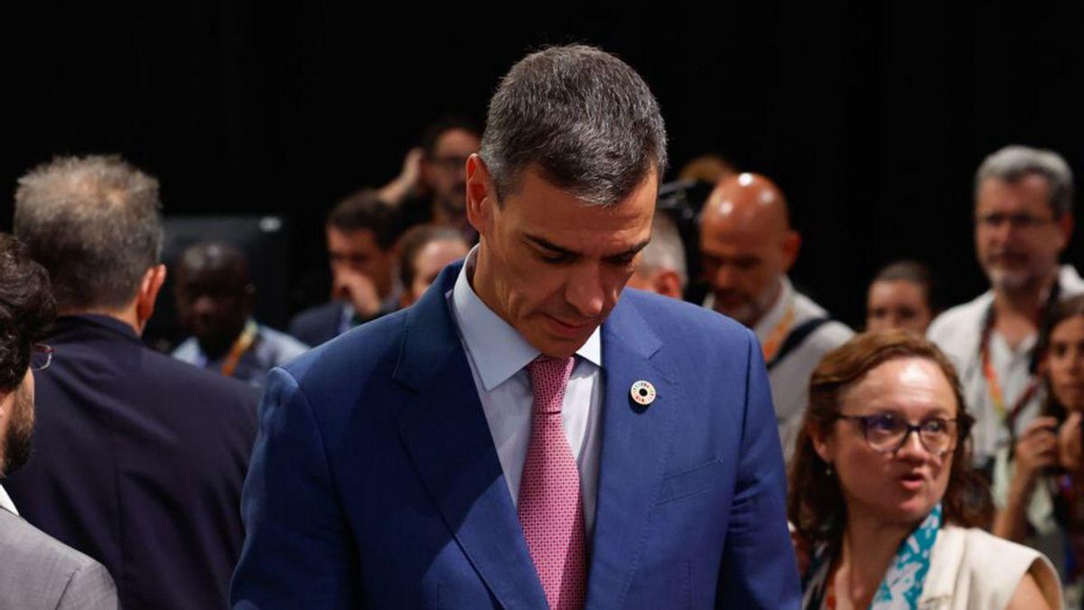 Pedro Sánchez, ahir a la Conferència de l’ONU a Sevilla. | EFE