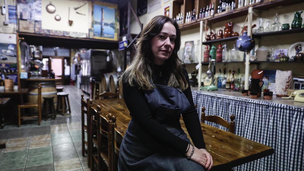 Griselda López, en la bodega en marzo de 2023.