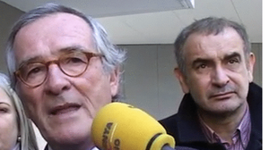 L’alcalde de Barcelona, Xavier Trias, inaugura 25 pisos d’urgència per a famílies desnonades.