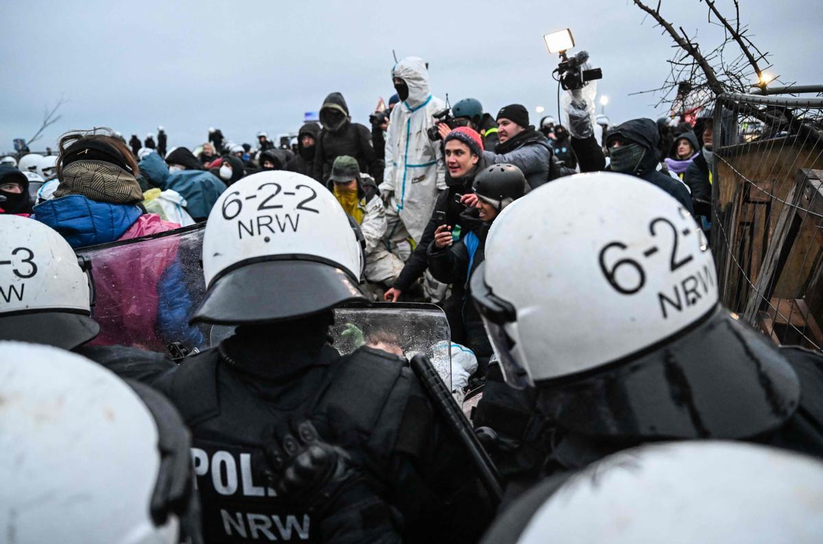 Protesta contra una mina de carbón en Alemania