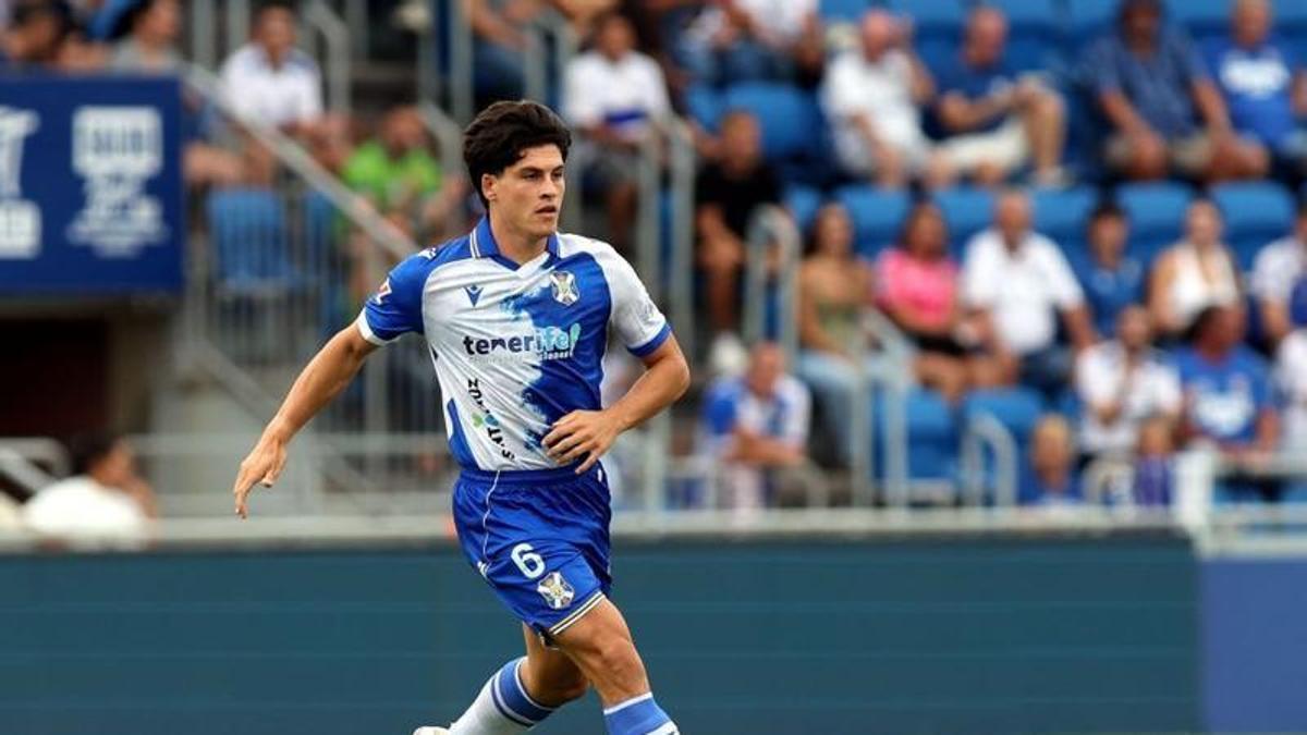 Juanjo Sánchez, en el partido Tenerife-Cádiz.
