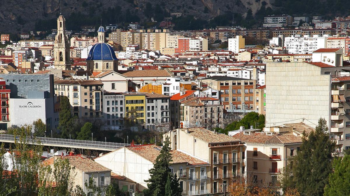 Vista del centro urbano de Alcoy.