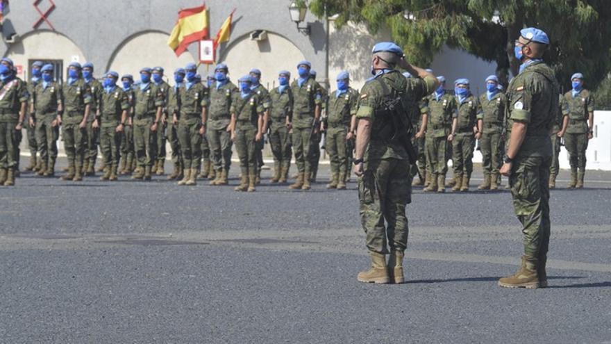 Despedida a militares que parten a Beirut en misión de Paz