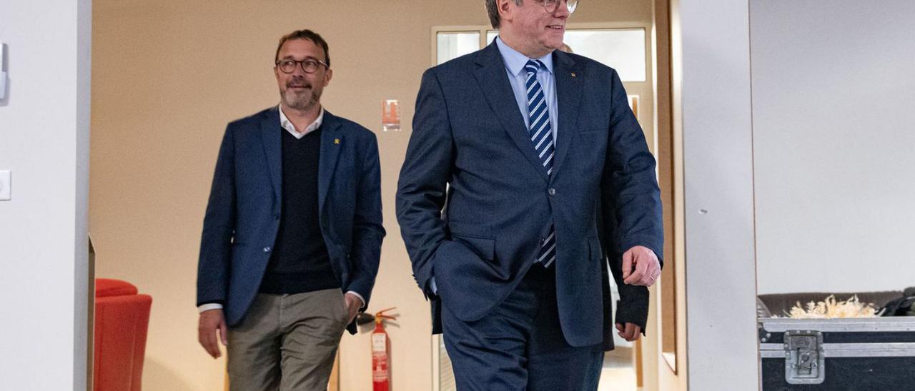 L’expresident de la Generalitat i candidat de Junts, Carles Puigdemont, dimarts passat. | GLÒRIA SÀNCHEZ / EUROPA PRESS