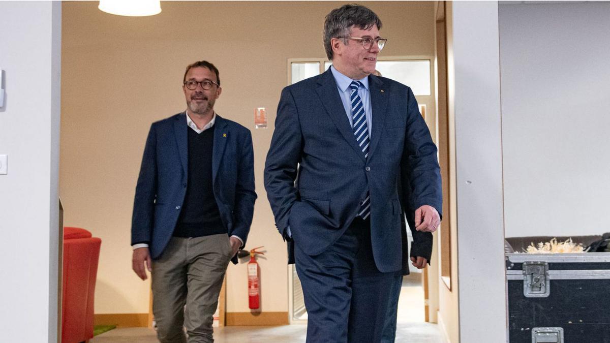 L’expresident de la Generalitat i candidat de Junts, Carles Puigdemont, dimarts passat. | GLÒRIA SÀNCHEZ / EUROPA PRESS