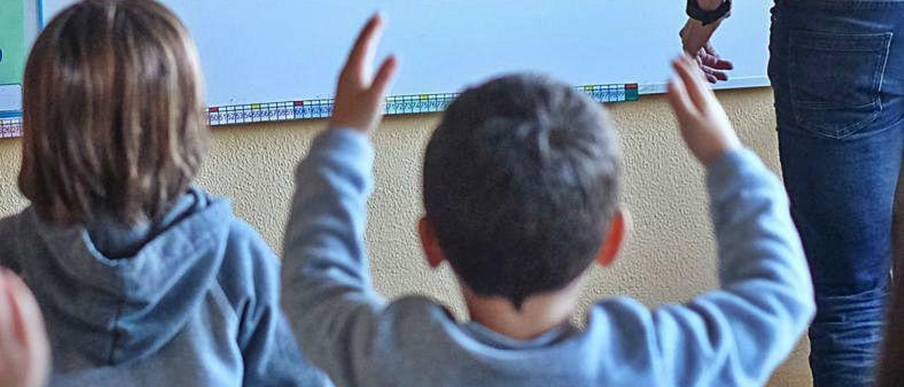 Niños en clase el año pasado.