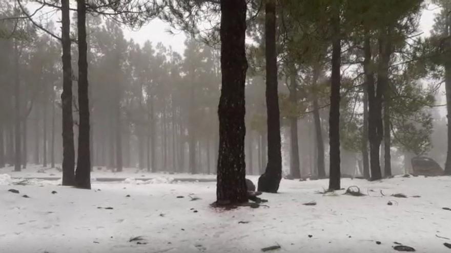 La Aemet activa el aviso amarillo por nieve en las cumbres de Gran Canaria