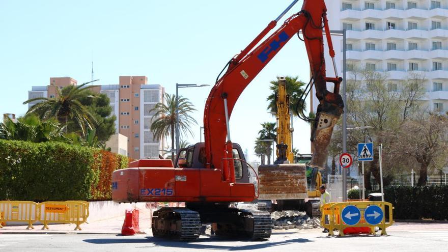 Las obras de la Platja de Palma comenzaron el lunes.