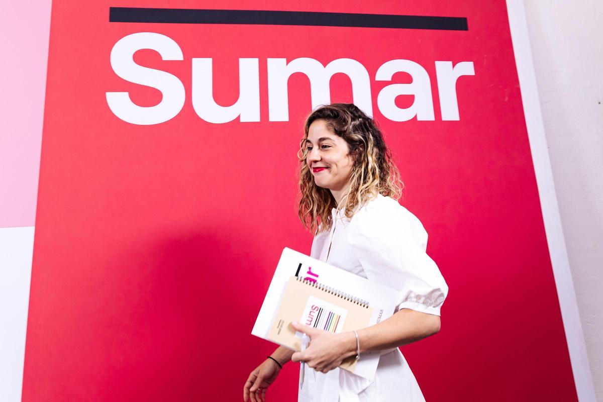 La secretaria de Organización de Sumar, Lara Hernández, en una foto de archivo.