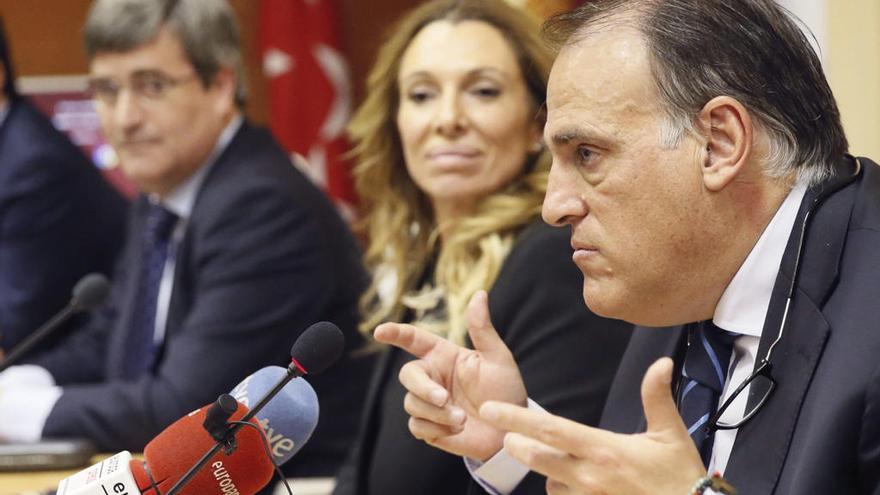 Javier Tebas, presidente de LaLiga, en un acto reciente.