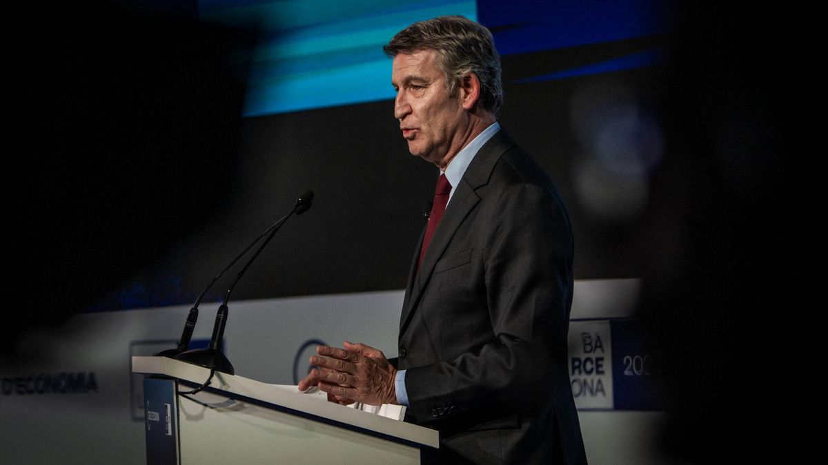 Alberto Núñez Feijóo, en mayo, en las reuniones del Cercle d'Economia, en Barcelona.