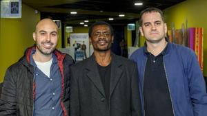 El director de fotografía, Josep Gutiérrez, Juan Tomás Ávila y Marc Serena.