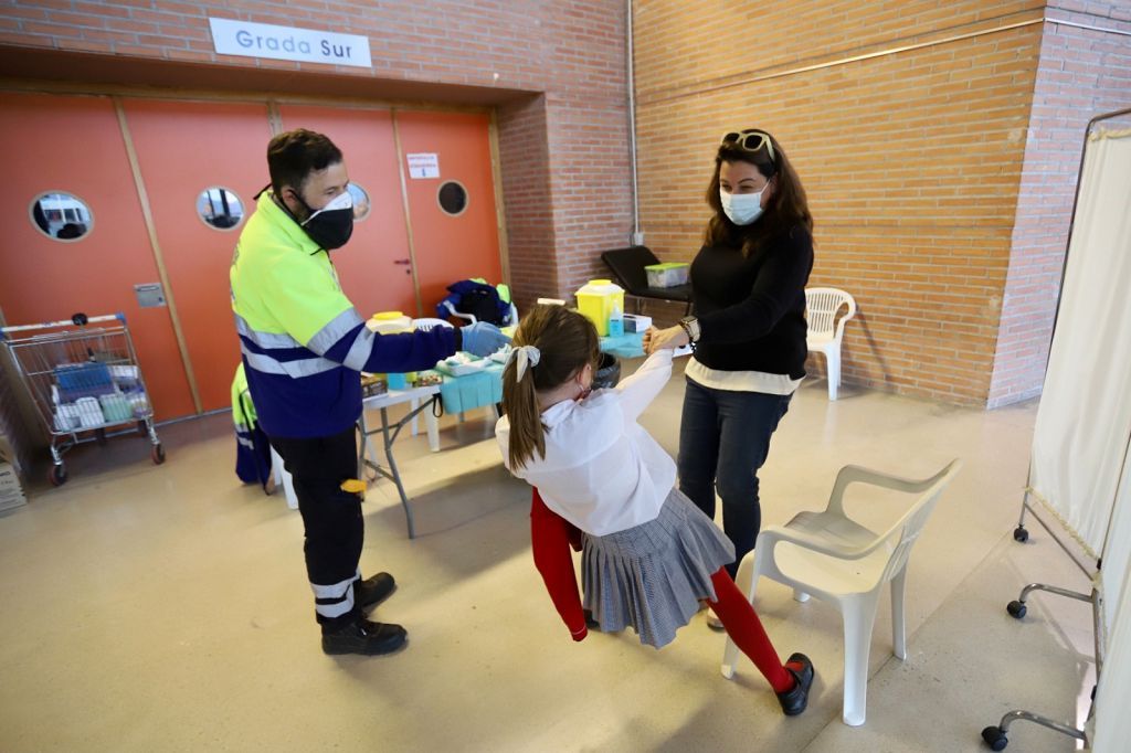 Vacunación de niños de entre 8 y 11 años en Murcia.