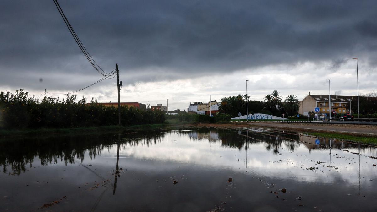 Zona inundada en Almussafes