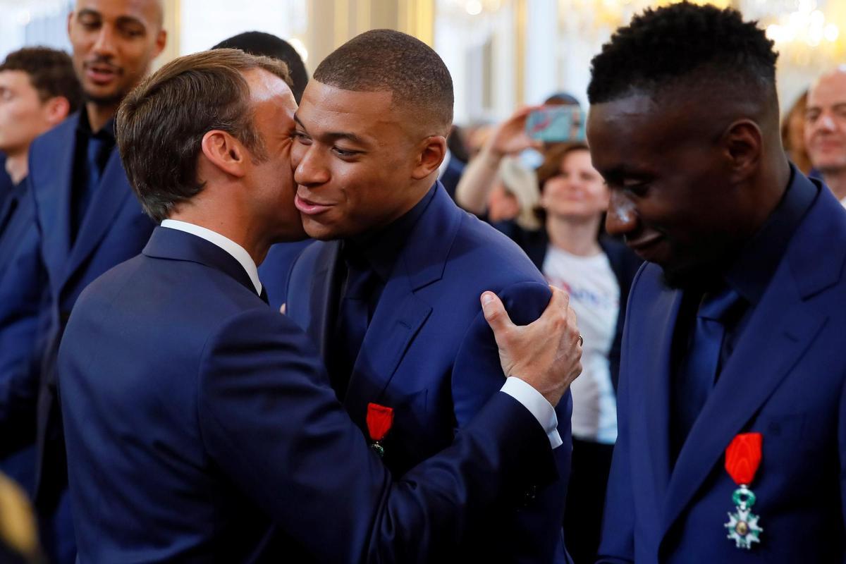 Macron y Mbappé, en una foto de archivo.