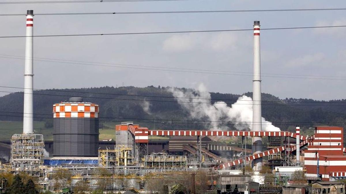 Instalaciones de Arcelor en Gijón.