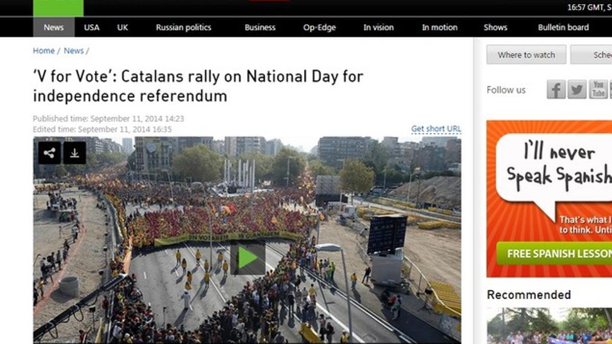 Russia Today en la Diada