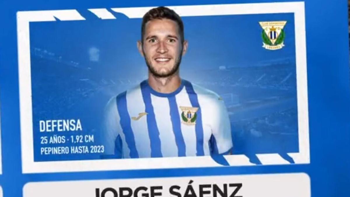 Jorge Sáenz, nuevo jugador del CD Leganés