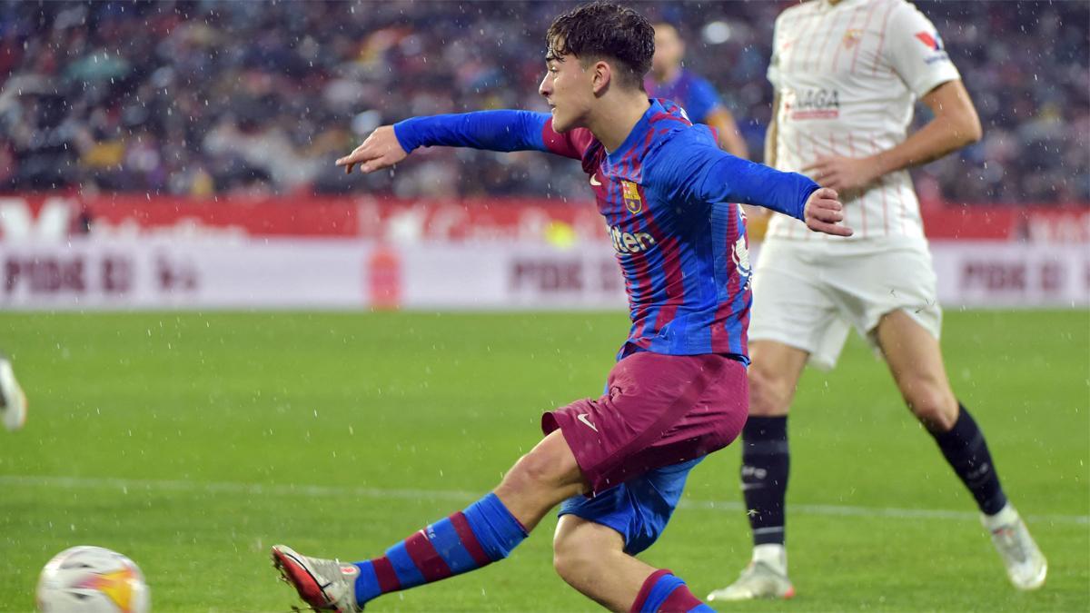 Gavi vio la quinta tarjeta amarilla ante el Sevilla y será baja en Mallorca