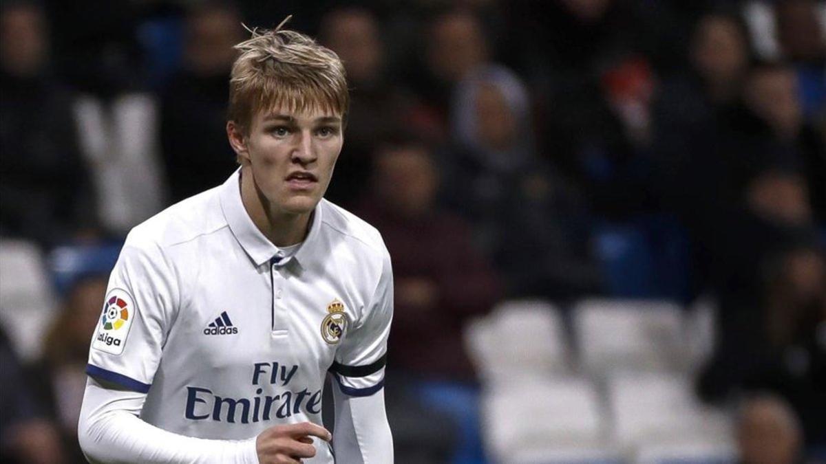 Martin Odegaard, en una imagen de archivo con la camiseta blanca