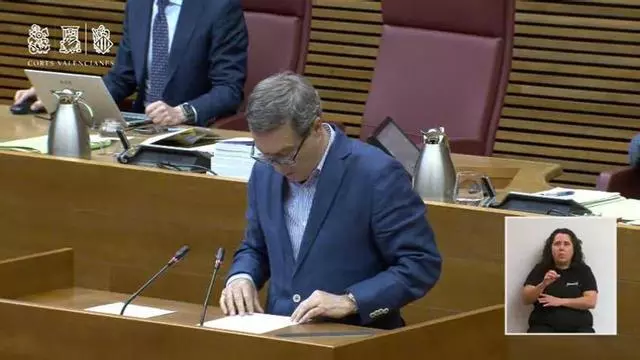 Intervención de Marciano Gómez este jueves en las Cortes Valencianas