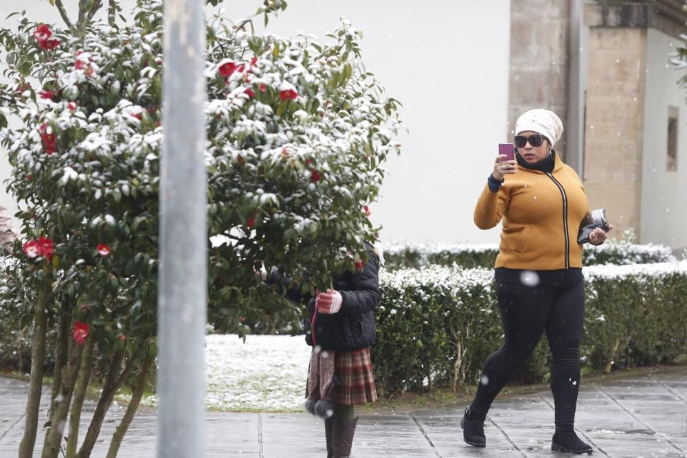 La nevada en la comarca de Avilés