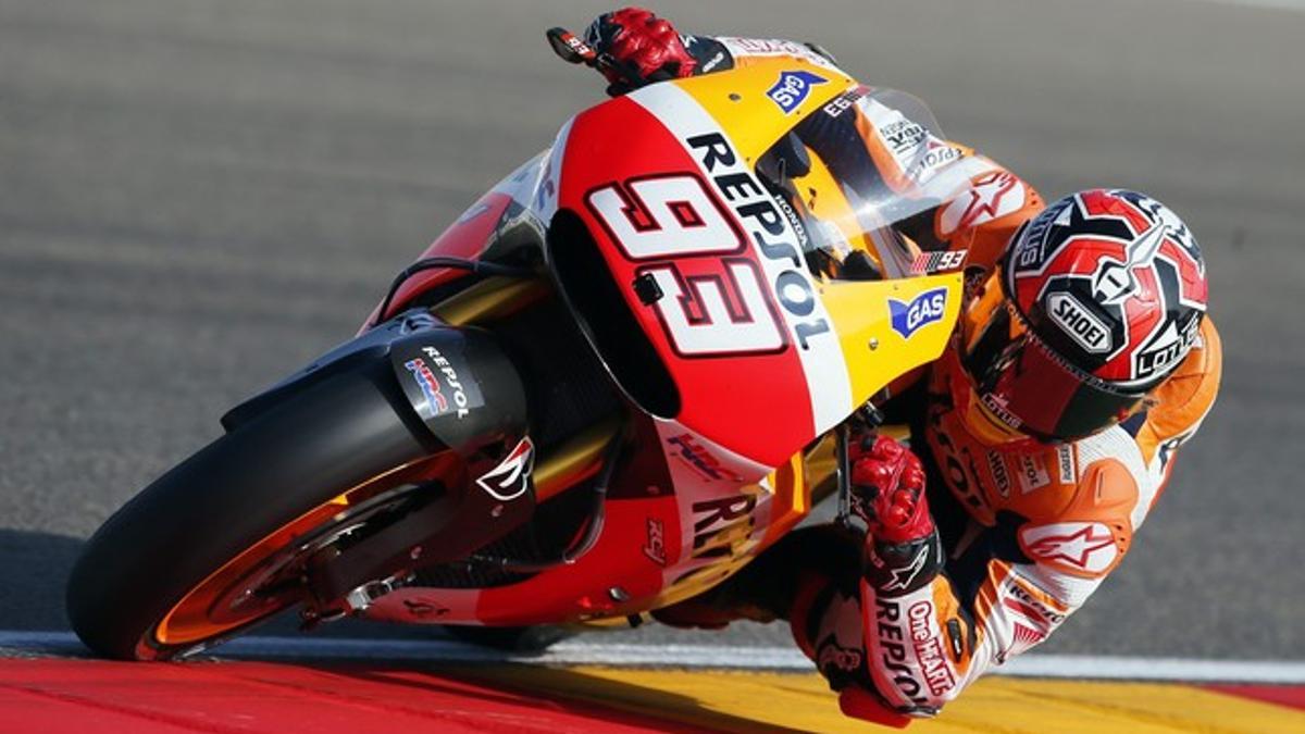 Marc Márquez, este sábado, en el circuito de Motorland.