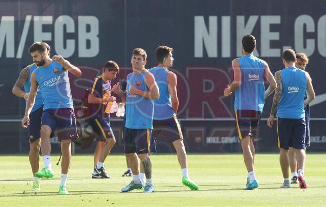 El entrenamiento del Barça, en imágenes