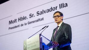 El presidente Salvador Illa durante su discurso en los Premios Empresa del Año 2025