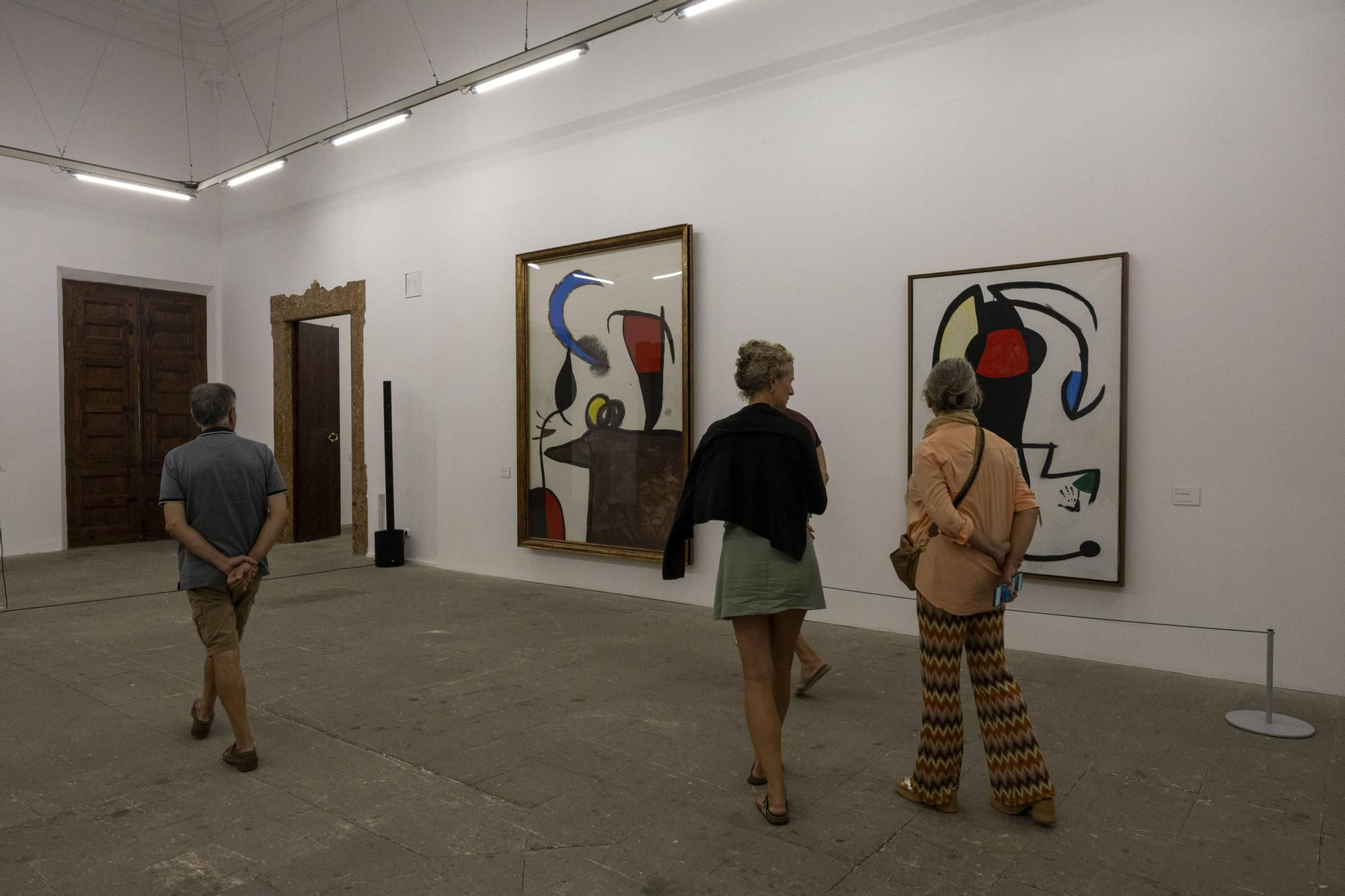 La inauguración de la exposición de Joan Miró en el Casal Solleric