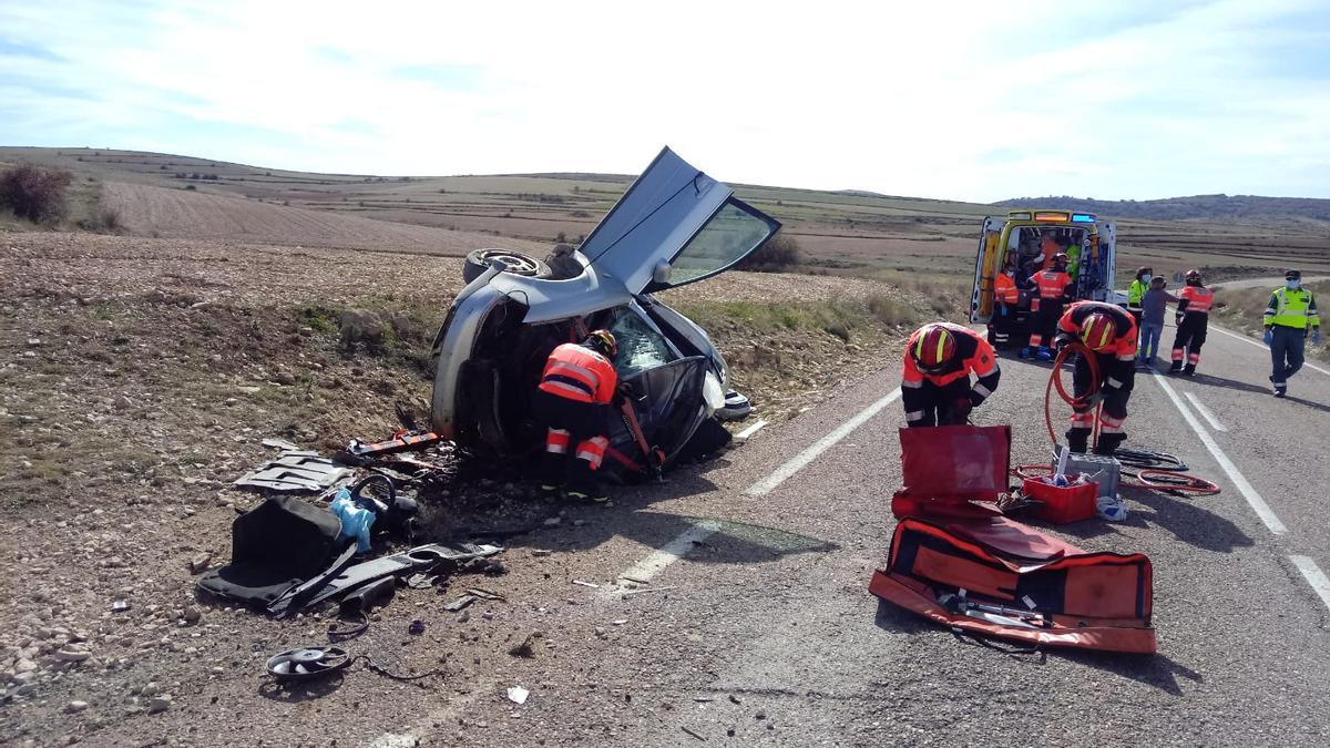 Estado del vehículo tras el accidente.