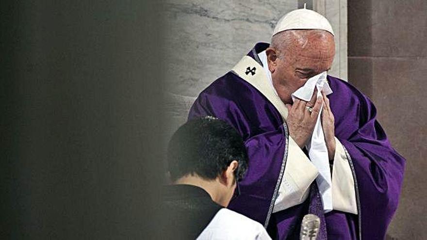 El Papa, sin los ejercicios de la Cuaresma por un resfriado
