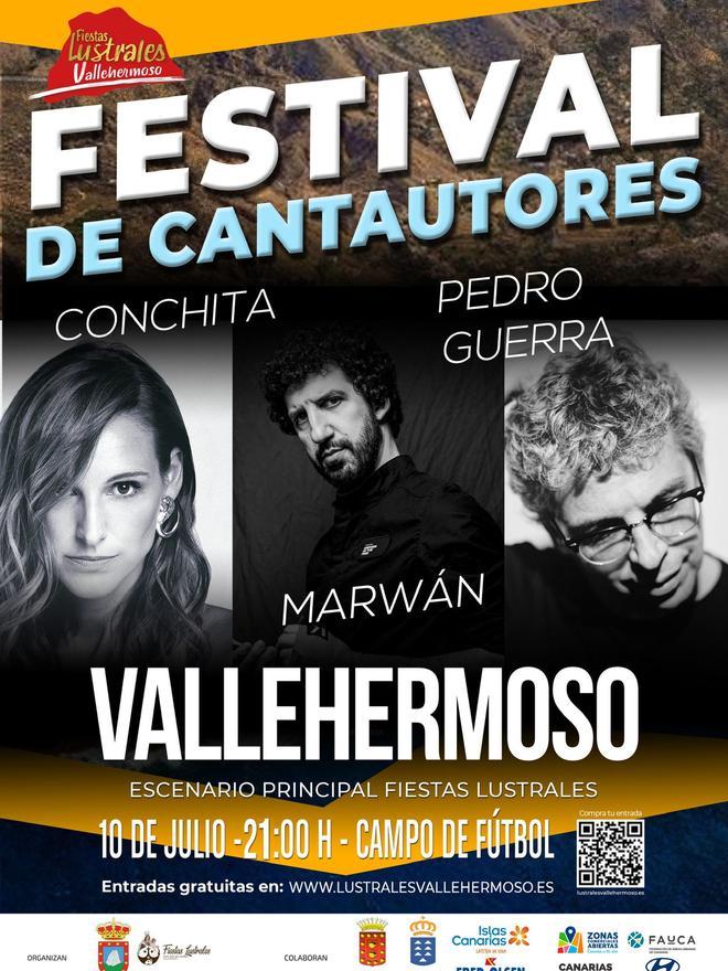 Pedro Guerra, Marwán y Conchita, cartel de lujo para este domingo en Vallehermos