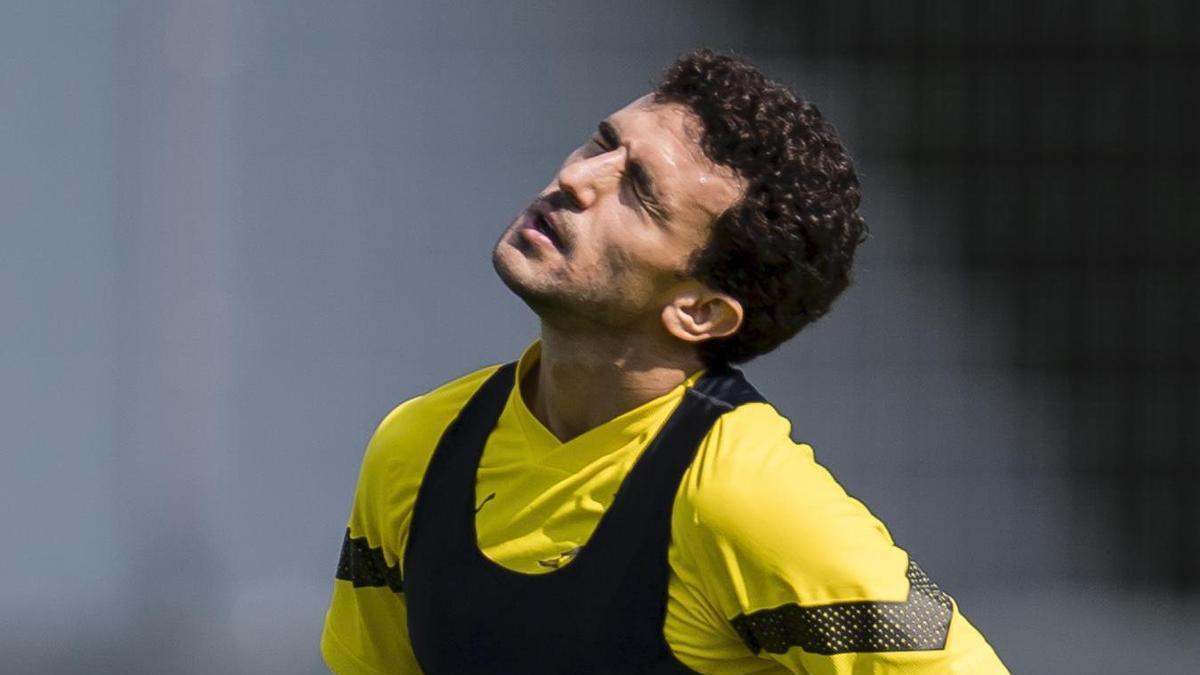 Mateu Morey, durante un entrenamiento con el Borussia Dortmund