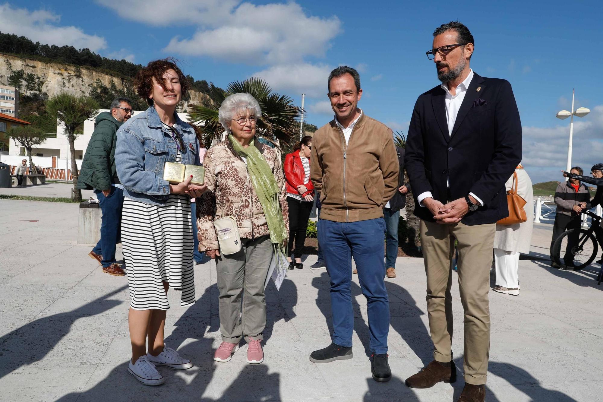 EN IMÁGENES: Así ha sido el homenaje a los cinco castrillonenses represaliados por el nazismo realizado en Salinas