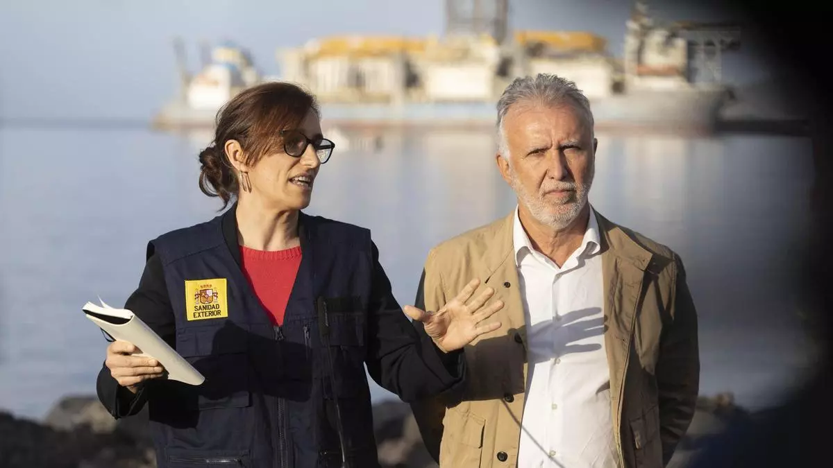 Mónica García asegura que el fondeo del 'MV Hondius' fue "un éxito" y que sus pasajeros continúan asintomáticos