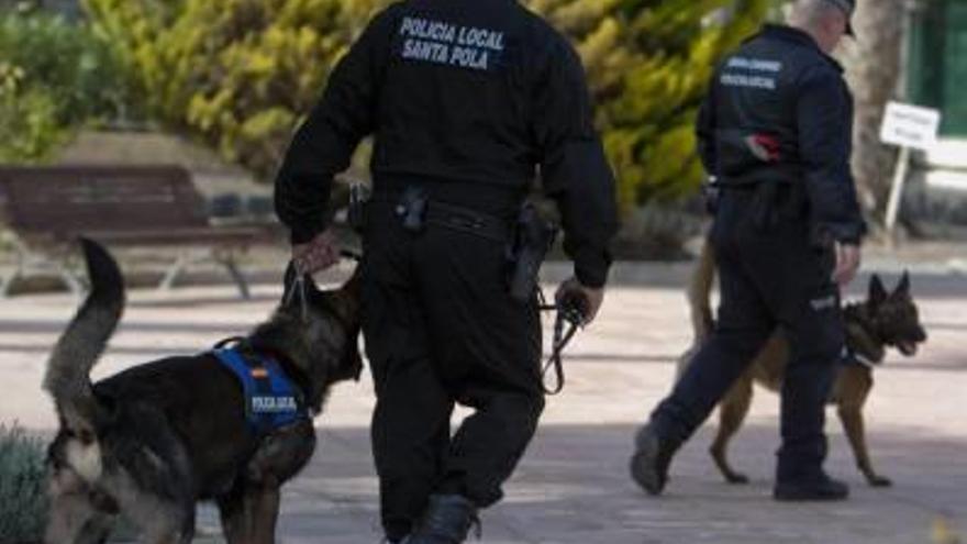 Agentes de la Policía Local de Santa Pola, en imagen de archivo.