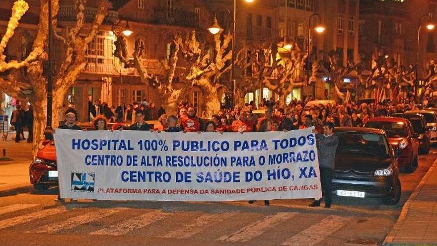 Manifestación por Sanidade Pública en Cangas este año. // G.N.