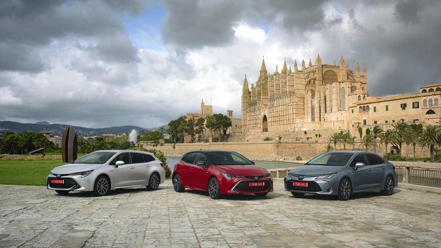 Tres models de la nova gamma dels Toyota Corolla.