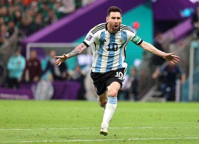 El gol de Messi ante México en el Mundial y la celebración de Argentina