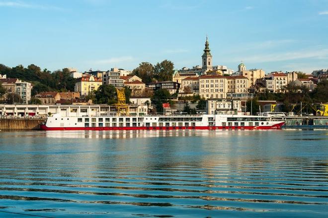 Riverboat on the Danube  river, Belgrade, Serbia