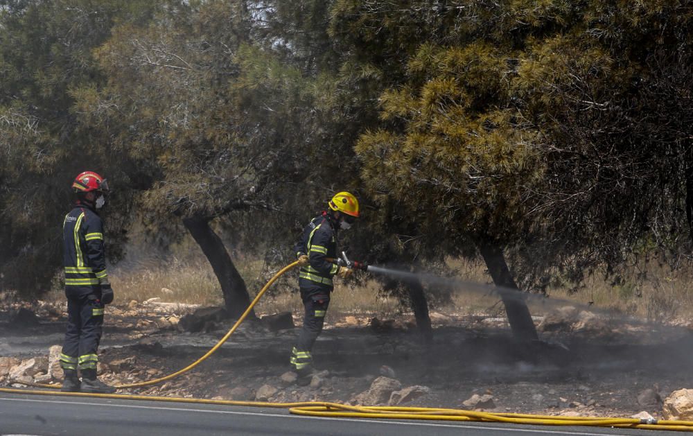 Una imagen del incendio en Santa Pola