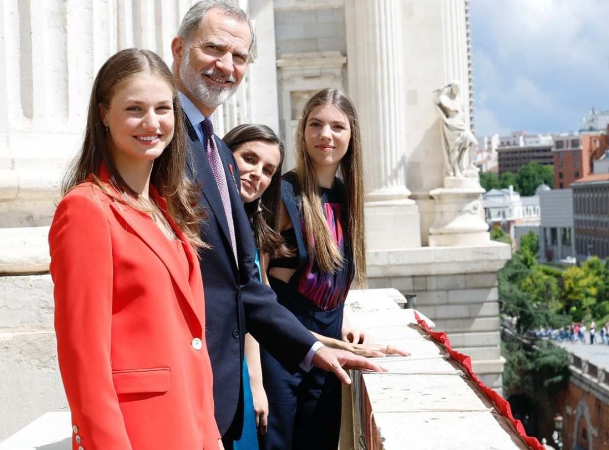 Familia real española en el X aniversario de la proclamación de Felipe VI