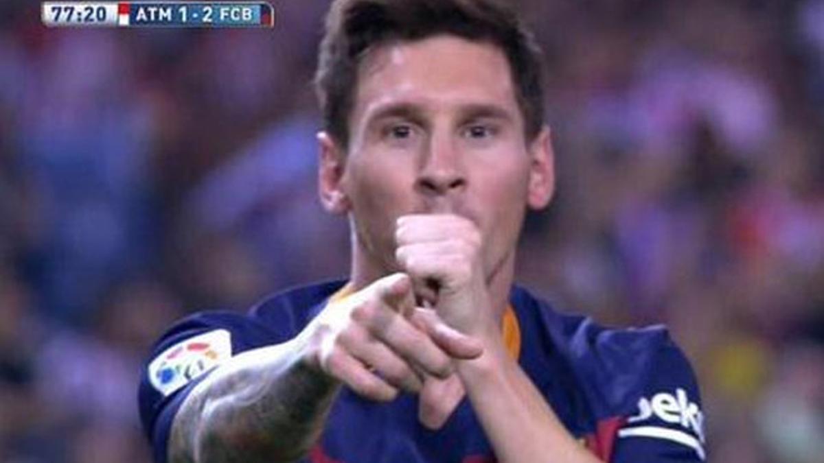 Messi le dedicó el gol a su hijo Mateo