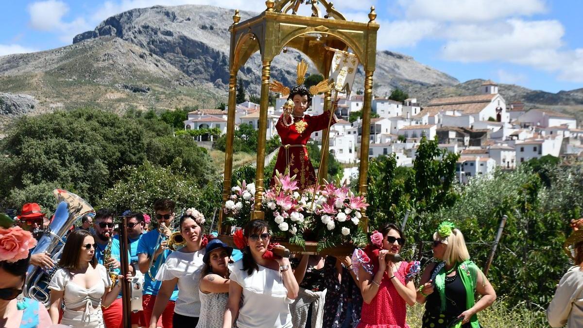 La romería del Niño Jesús en Cartajima, el pasado año.