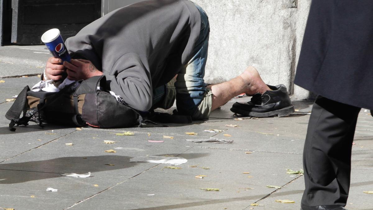 Pobreza en las calles, una imagen cada vez más habitual