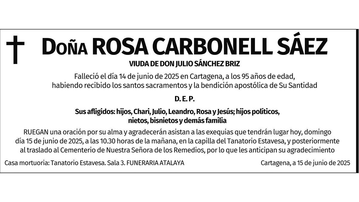 Dª Rosa Carbonell Sáez