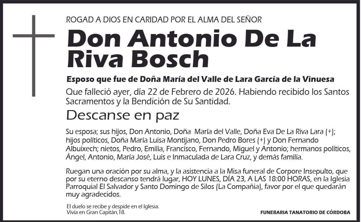 Antonio De La Riva Bosch