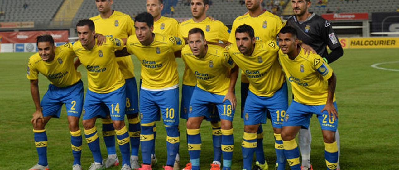 Once inicial de la UD Las Palmas en el partido de presentación de pretemporada contra el Tenerife