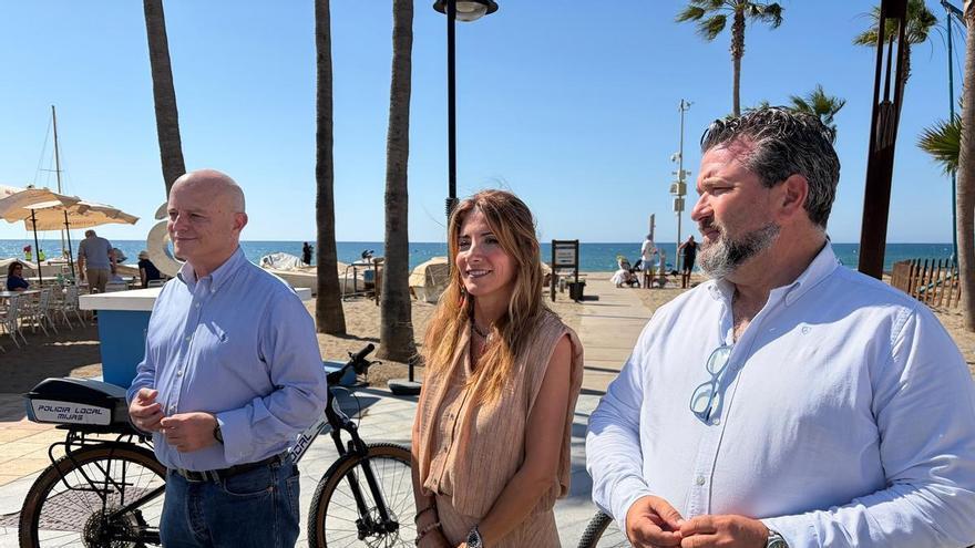 Mijas refuerza la seguridad en la Senda Litoral y sus playas con una unidad ciclista de la Policía Local